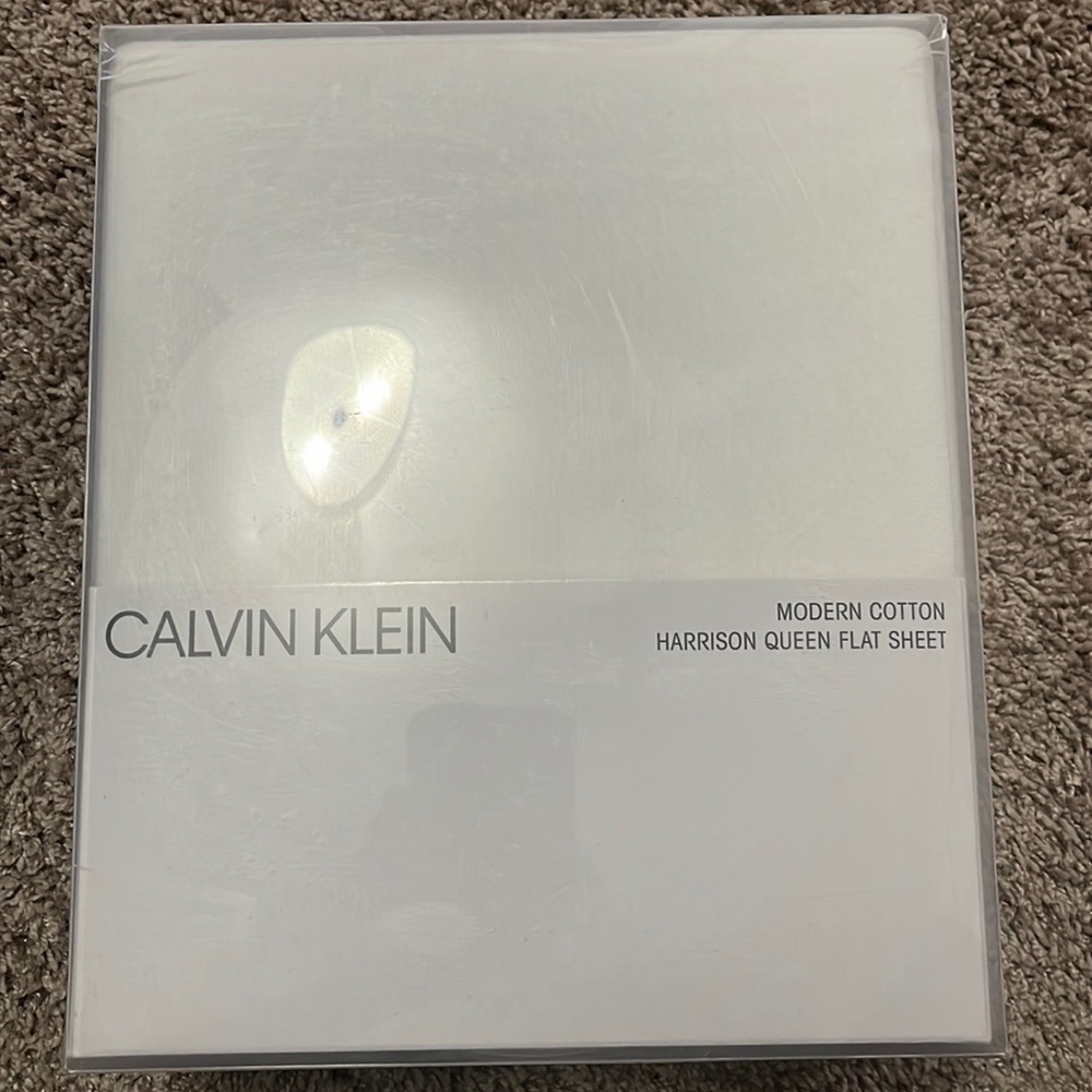 Calvin Klein modern cotton Harrison Queen flat sheet